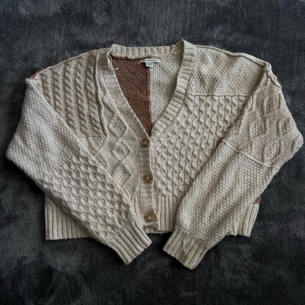 American Eagle Color Block Cardigan